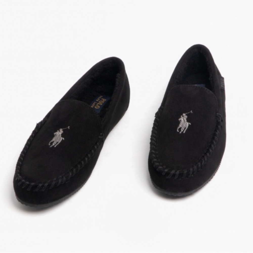 Polo by Ralph Lauren moccasins slippers 🥿 Black size 13 New w/tags in Box